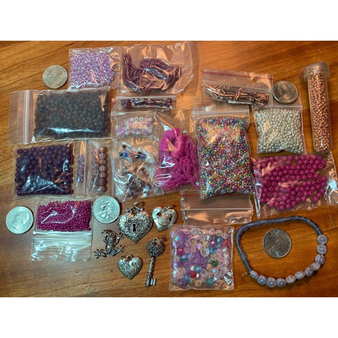 Huge Assortment of Beads & Charms for Jewelry Crafting - Etsy