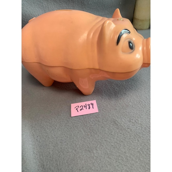 Vintage Westland Plastics Pink Plastic Piggy Bank - Etsy