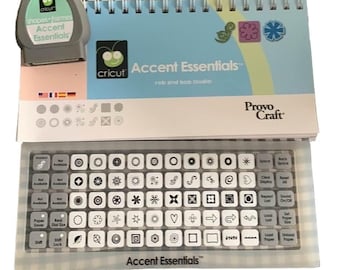 Cricut Accent Essentials Cartridge Set Manual & Keypad Overlay Scrapbooking