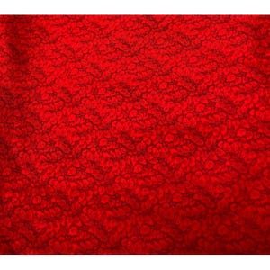 Crimson Print Works Red Floral Cotton Quilting Fabric 1/2 yard