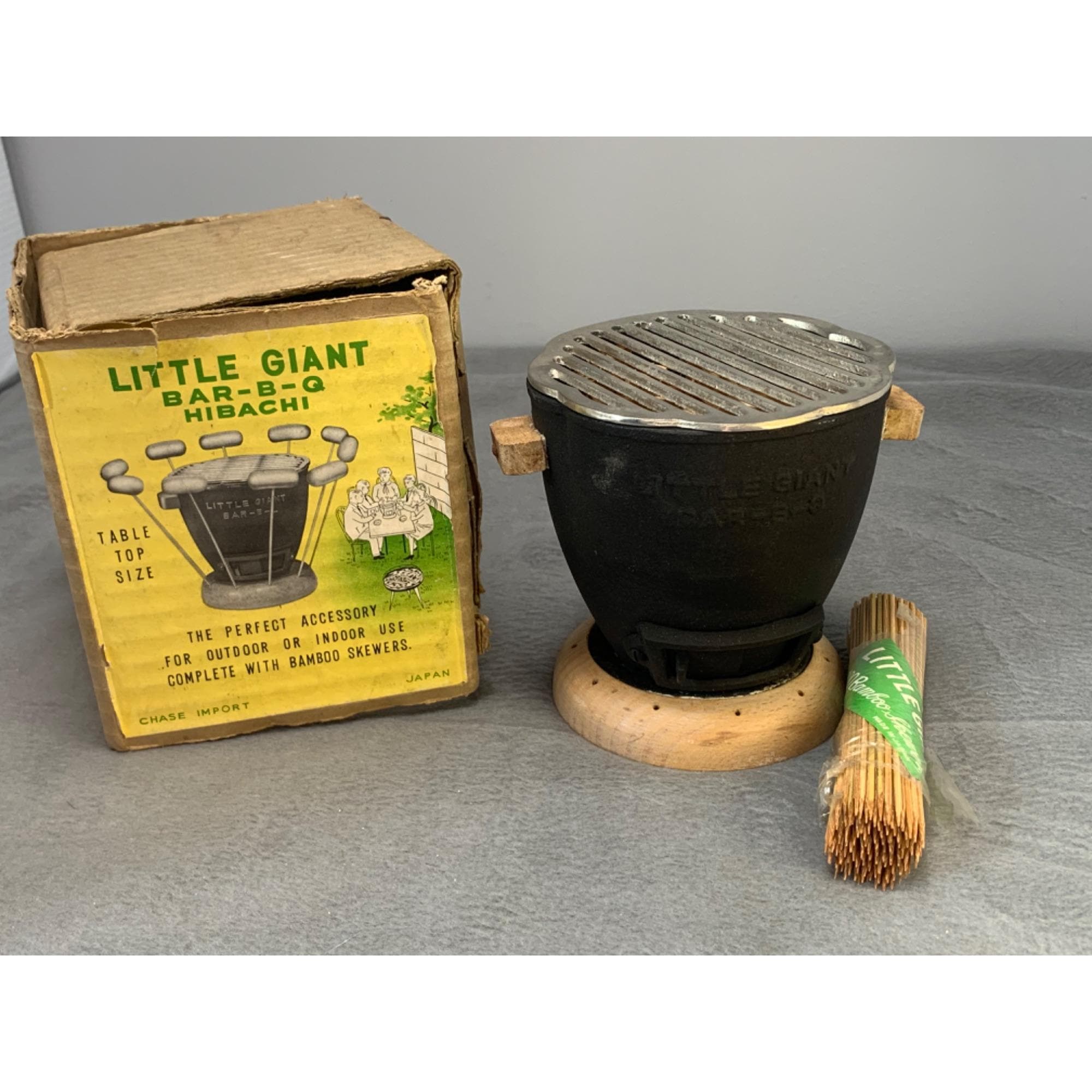 Little Giant Tabletop Bar-b-q Hibachi With Bamboo Skewers Set