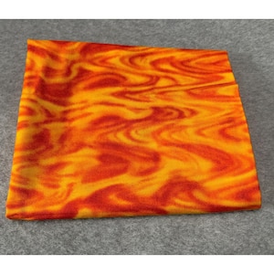 Flame-Inspired Cotton Fat Quarter Fabric Quilting Craft - Swirling Yellow Orange Design