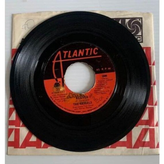 The Rascals - Baby I’m Blue & Heaven 45 Record