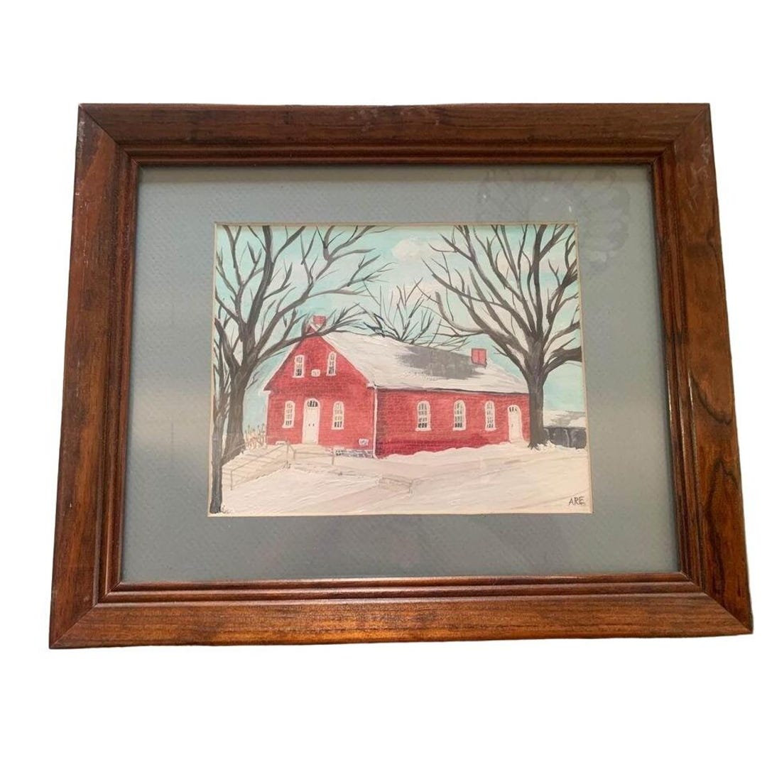Watercolor Church Signed by Anna Ruth Enders Wall Art Picture 13.5”x16 ...