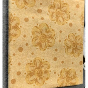 Yellow Floral Cotton Fabric 3/8 yard x 40&quot; Quilting & Crafting Supply Creative Projects