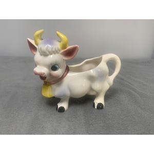 Vintage Ceramic Cow Creamer Figurine Made in Japan 1960s