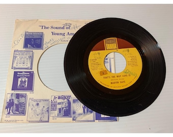 Marvin Gaye 45 RPM Vinyl Record "Thats The Way Love Is" & "Gonna Keep On Tryin" Tamla 1966