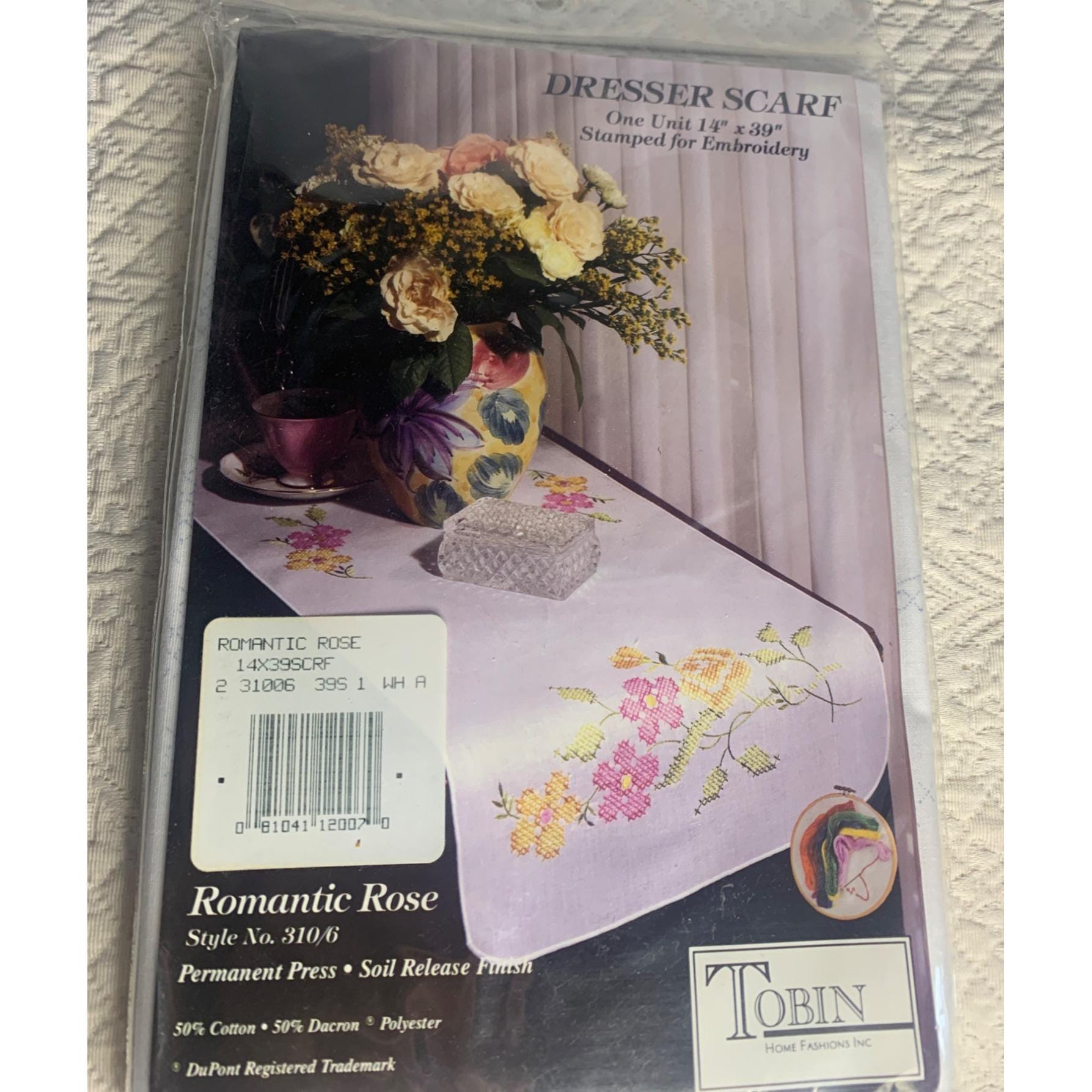 Stamped Cross Stitch Kits Dresser Scarf - Etsy