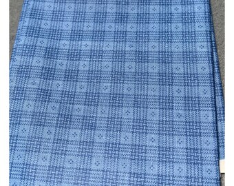 Blue Plaid Cotton Fat Quarter 18"x22" Quilting Fabric Sewing Craft Projects