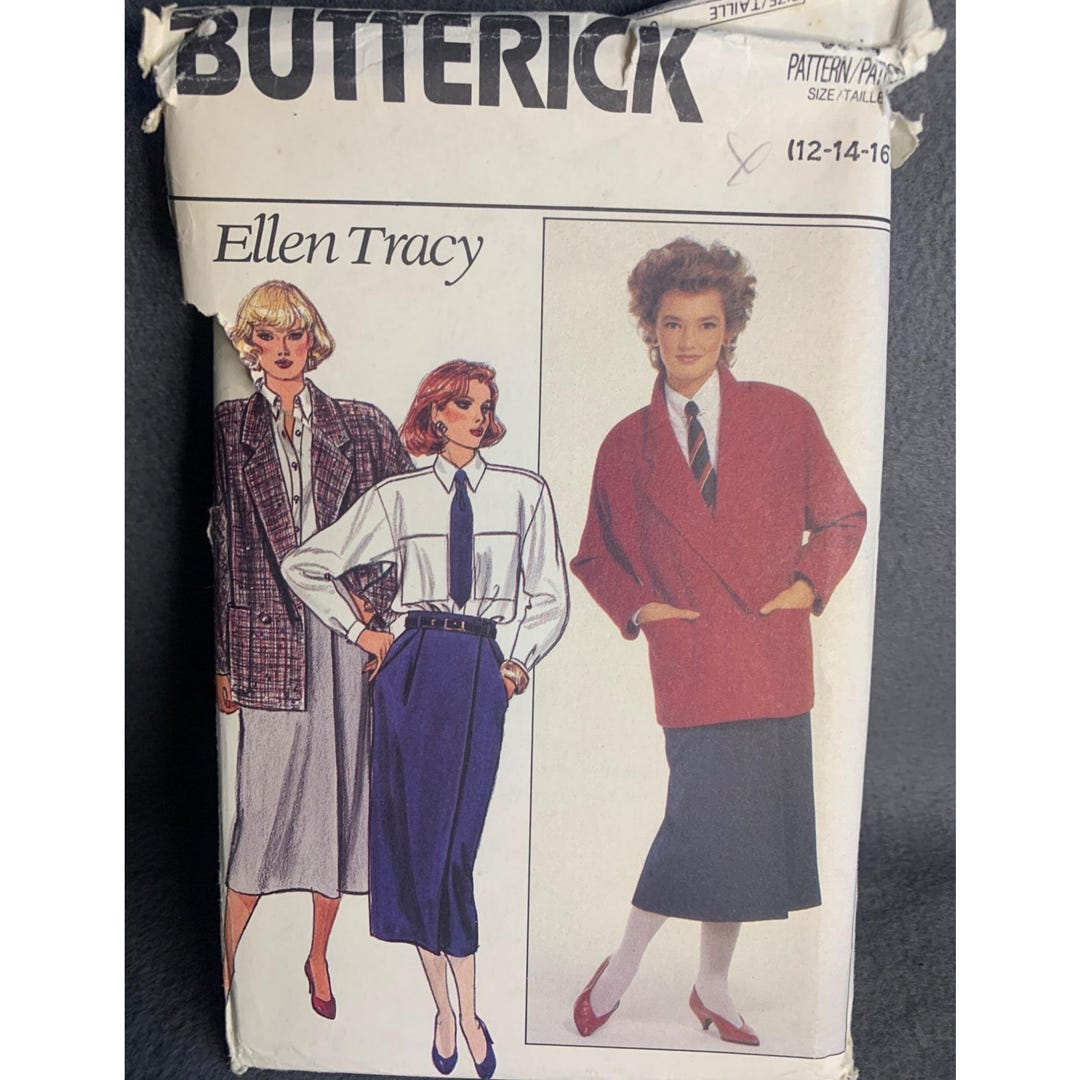 Butterick Misses Jacket Skirt Shirt Sewing Pattern 6871 Size 12 14 16 ...