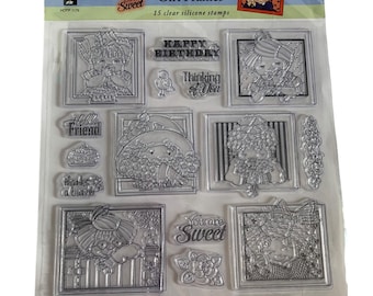 Hot Off the Press Janie's Girl Frame Clear Stamps HOTP1176 - New