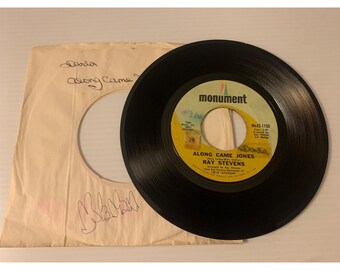 Vintage 45 RPM Vinyl Record Ray Stevens "Yakety Yak" & "Along Came Jones"