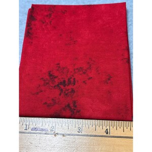 Red Marble Cotton Fabric 18&quot;x22&quot; For Crafting Quilting Sewing Projects
