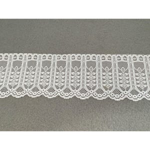 White Floral Patterned Lace Trim 3&quot; wide 1 yard Long Delicate Vintage Style