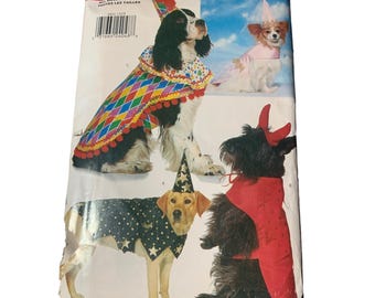 Patrón de costura para disfraces de perros Butterick 4601, todos los tamaños incluidos, sin cortar, década del 2000