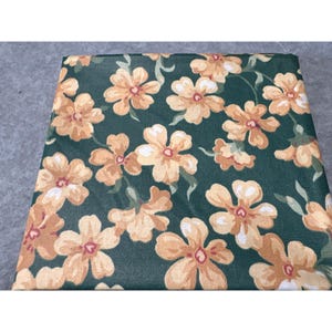 Floral Green Fabric Fat Quarter Cotton 18x22 Inches Sewing Quilting Craft Supplies