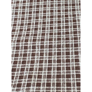 Brown & Beige Plaid Fabric 24x40&quot; For Sewing Quilting Crafts