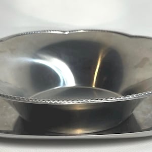 Two Vintage Stainless Steel Dishes