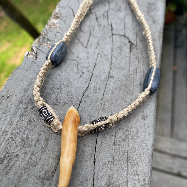 Hemp braided necklace, beach necklace, hemp necklace, woven necklace, boho necklace, bohemian necklace, summertime necklace, Outer Banks