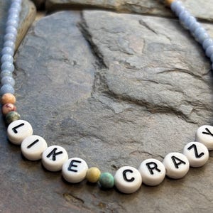 Like Crazy necklace, BTS inspired necklace, BTS Army, BTS beaded necklace, k-pop music necklace, Park Jimin inspired, music necklace, Kpop