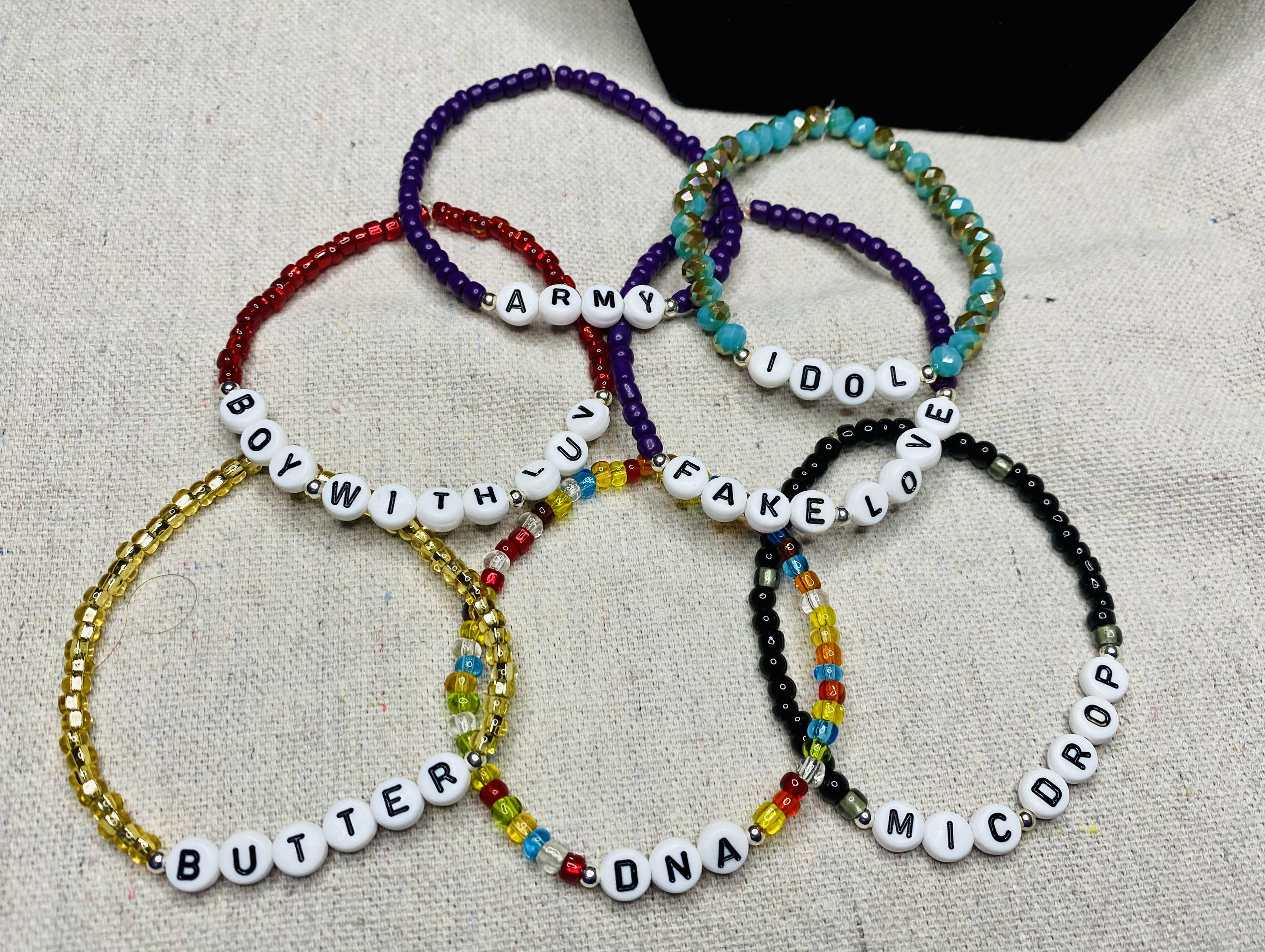 BTS Bracelets, BTS Army, BTS Songs, Kpop Bracelets, Stack BTS Bracelets, BTS Army, BTS Songs, Kpop Bracelets, Stack