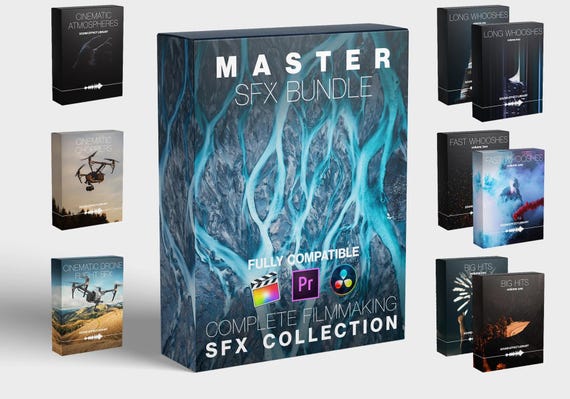 Hollywood Cinematic Sound Effects FX Bundle 2024, Pro Sound Effects For Movies, YouTube, Podcast, Video Editing, Content Creation Sounds