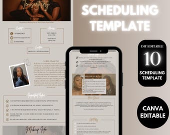 Acuity Scheduling Template | Brown Canva Website Branding Template | Editable Business Booking Page Design