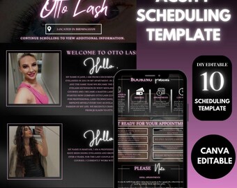 Acuity Scheduling Template for Hairstylist | Canva Editable
