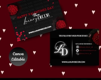 Black & Red Business Card Template: Modern Promo Design (Canva)