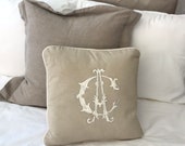 Monogrammed Canvas Pillow