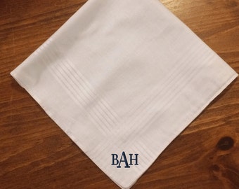 Monogrammed Men's Handkerchief