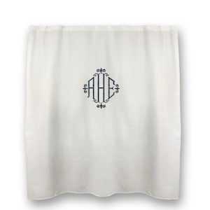 Monogrammed Shower Curtain - Twill