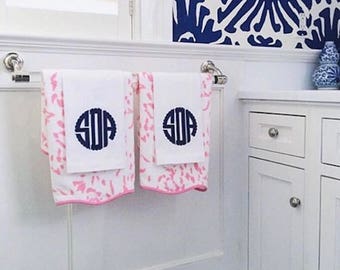 Applique Monogrammed Guest Towel