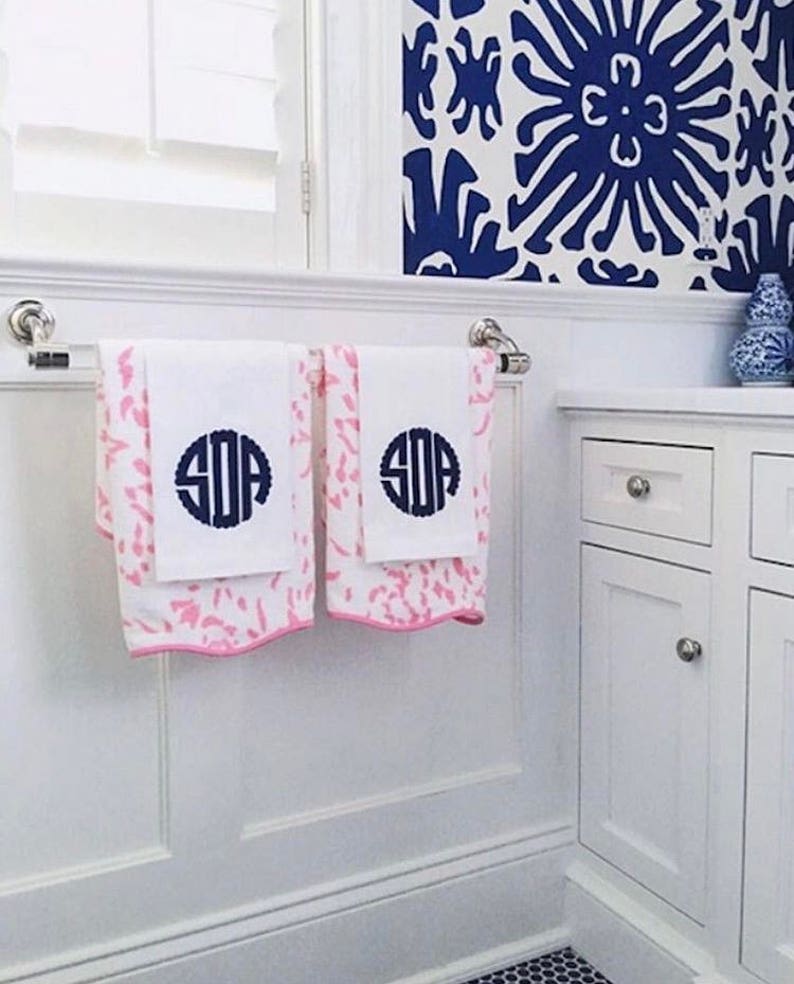 Applique Monogrammed Guest Towel image 1