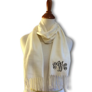 Monogrammed Cashmere Scarf