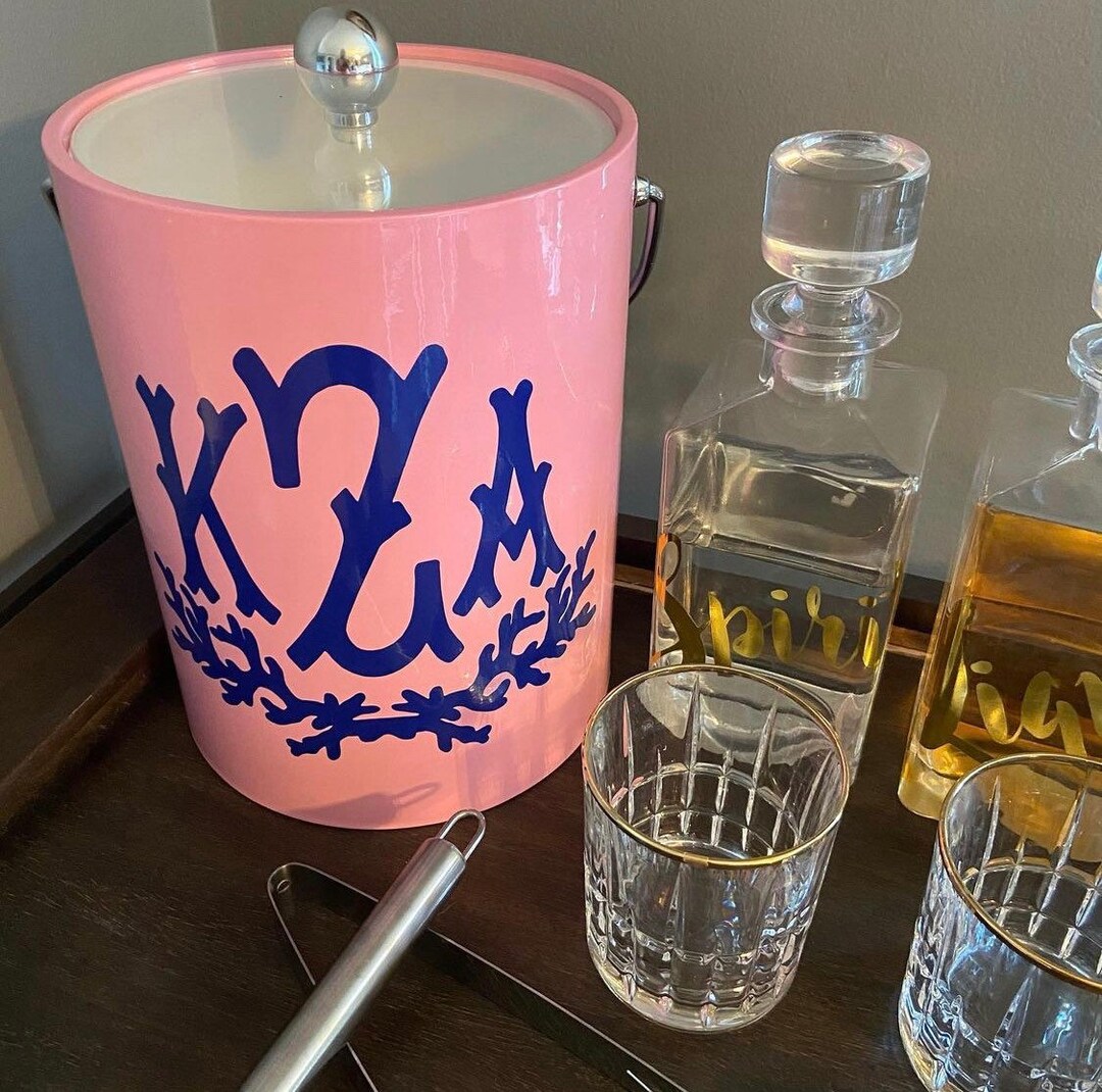 Monogrammed Ice Bucket Etsy