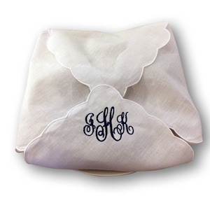 Monogrammed Bread Basket Liner