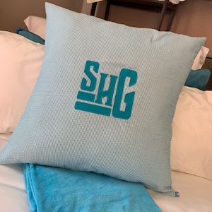 Applique Monogrammed Seersucker Euro Sham