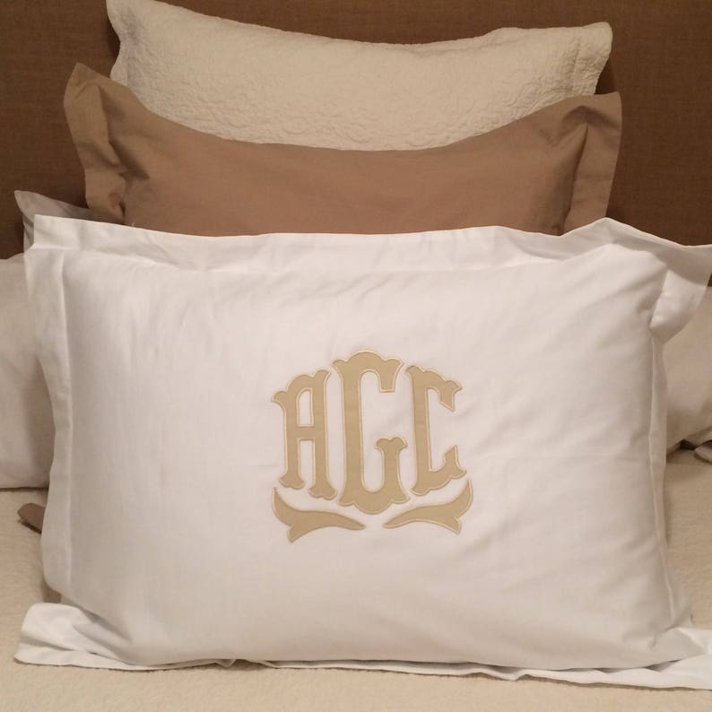 Monogrammed Applique Pillow Sham image 2