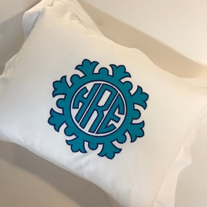 Monogrammed Applique Hemstitch Pillow image 7