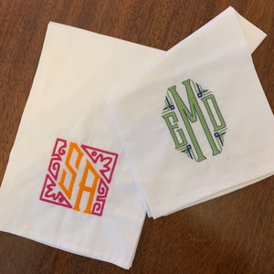 Monogrammed Flour Sack Kitchen Towel