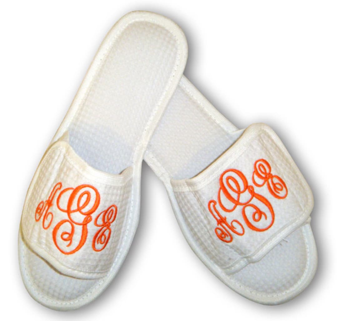 monogrammed slippers
