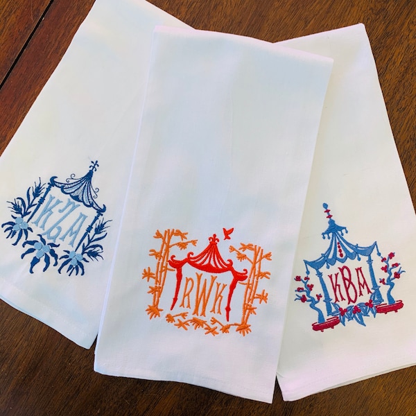 Mit Monogramm Pagode Handtuch