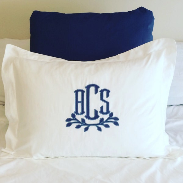 Monogrammed Applique Pillow Sham