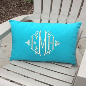 Monogrammed Outdoor Pillow image 2