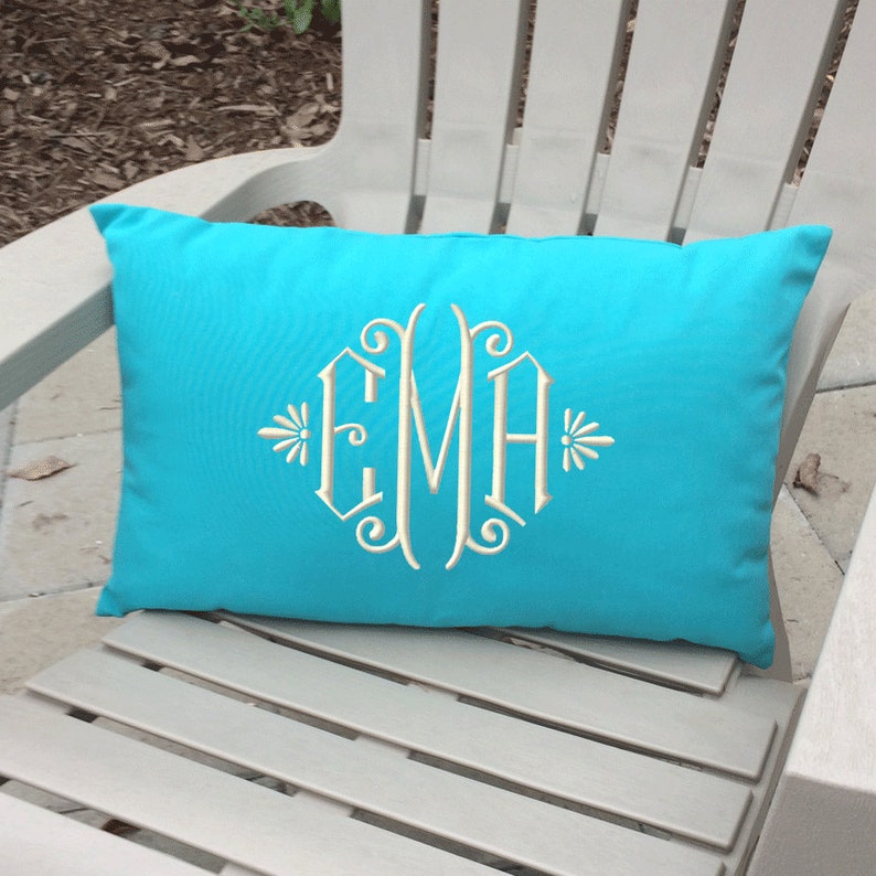 Monogrammed Outdoor Pillow image 2