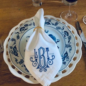 Monogrammed Flour Sack Napkin - Set of Four
