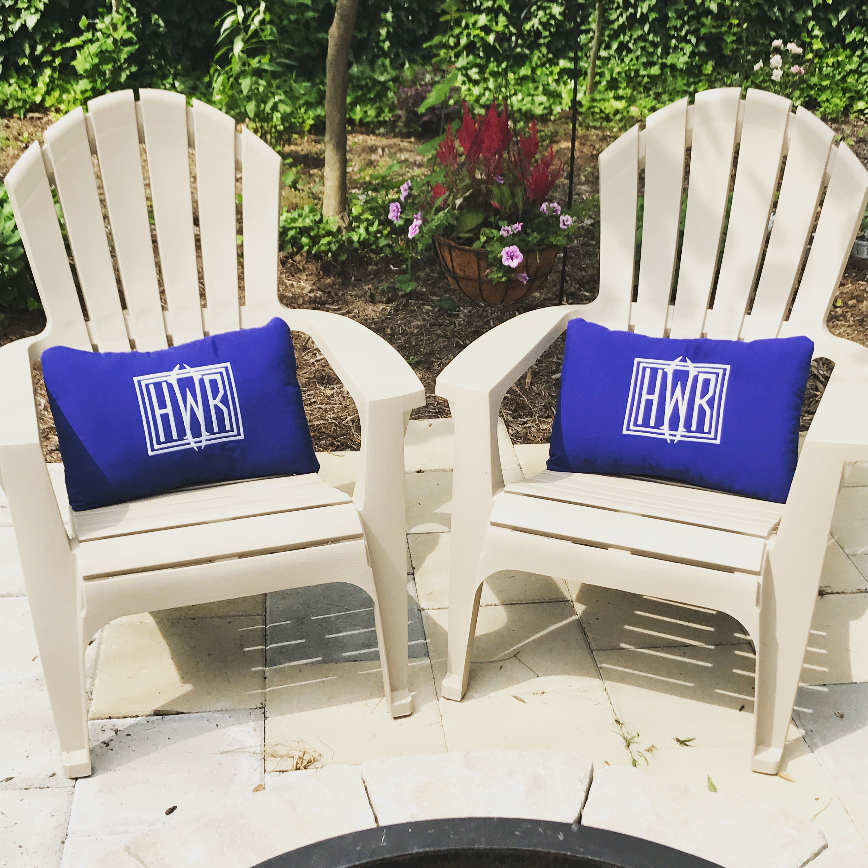 Monogrammed Outdoor Pillow Etsy