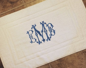 Monogrammed Bath Mat