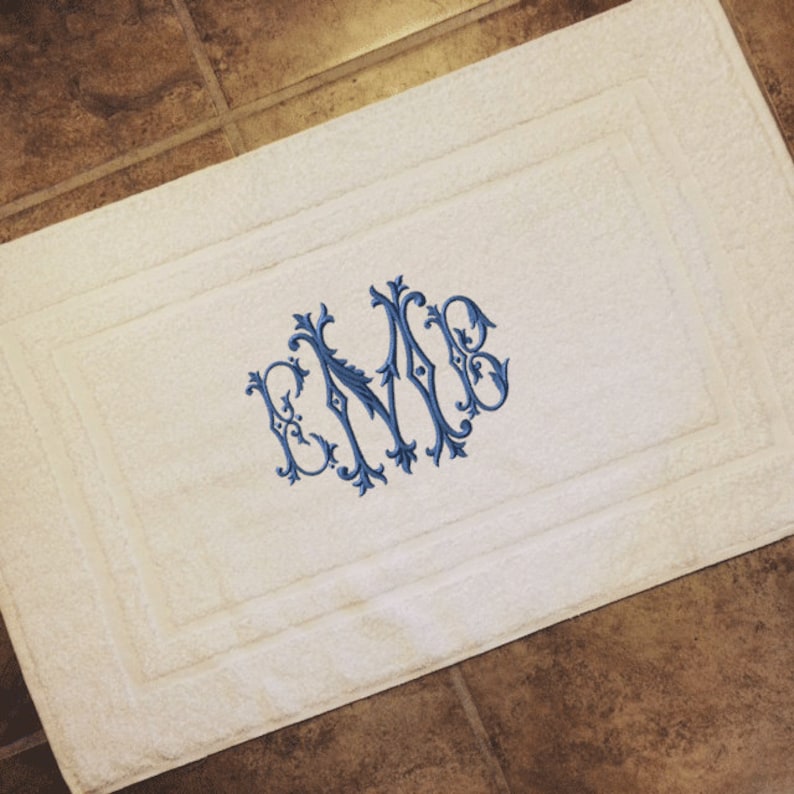 Monogrammed Bath Mat image 1